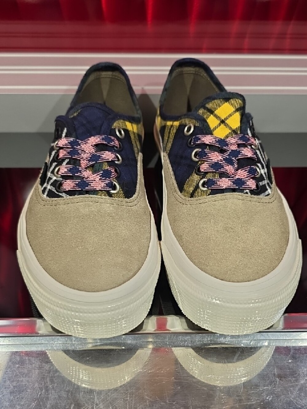 Vans Authentic 44 DX Anaheim Factory Plaid Mix Olive Men 9 Women 10.5 - Picture 3 of 7